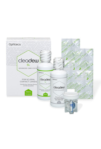 Pack Cleadew Scleral + Care solution 100 ml + 120 ml - solution pour lentilles rigide - contactopharma