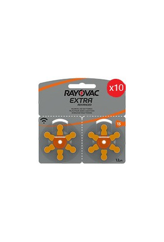 Rayovac Extra 13 (10 Plaquettes de 12 piles) - piles auditives - contactopharma