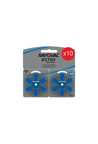 Rayovac Extra 675 (10 Plaquettes de 12 piles) - piles auditives - contactopharma
