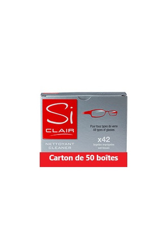 50 BOITES DE LINGETTES NETTOYANTES x 42 pochettes - lingettes nettoyantes - contactopharma