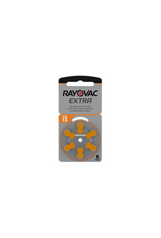 Rayovac Extra 13 - 1 Plaquette de 6 piles - piles auditives - contactopharma