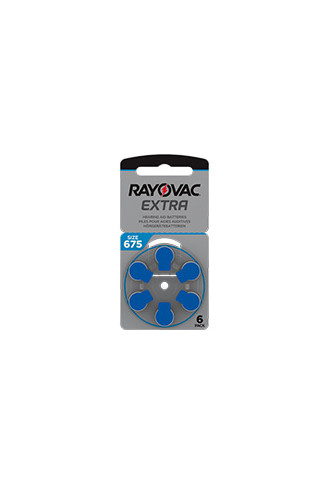 Rayovac Extra 675 - 1 Plaquette de 6 piles - piles auditives - contactopharma