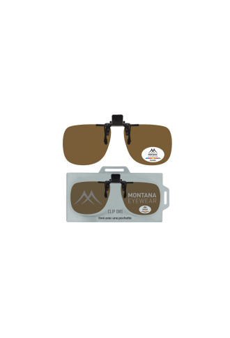CLIP SOLAIRE POLARISÉ RELEVABLE 1969 - Brun - lunettes clip-on & sur-lunettes - contactopharma