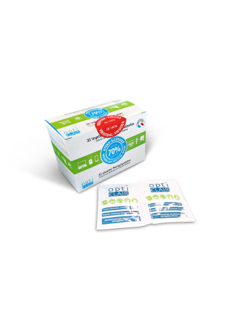 Lingettes Nettoyantes Désinfectantes Virucide bactéricide fongicide Boîte de 30 unités - lingettes nettoyantes - contactopharma