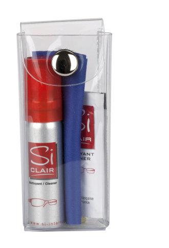 Trousse kit de nettoyage Spray 22ml - 3 lingettes - 1 microfibre - lingettes microfibres - contactopharma