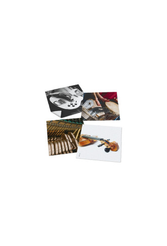 Microfibres collection "Musique" - 21 Visuels - lingettes microfibres - contactopharma