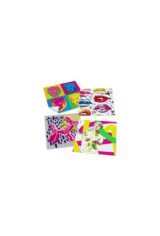 Microfibres collection "Pop Art" - 21 visuels - lingettes microfibres - contactopharma