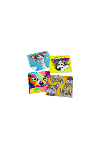 Microfibres collection "Zanimaux 2" - 21 visuels - lingettes microfibres - contactopharma