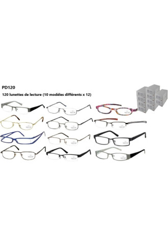PACK 120 LUNETTES DE LECTURES - PD120 - lunettes loupes - contactopharma