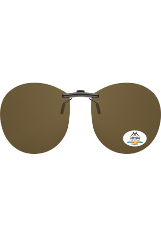 CLIP SOLAIRE Polarisé POUR MONTURE ACETATE C4B - Brun - lunettes clip-on & sur-lunettes - contactopharma