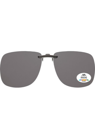 CLIP SOLAIRE Polarisé POUR MONTURE METAL C11 - Gris fumé - lunettes clip-on & sur-lunettes - contactopharma