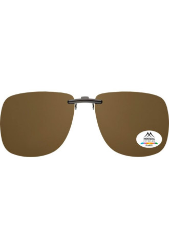 CLIP SOLAIRE Polarisé POUR MONTURE METAL C11B - Brun - lunettes clip-on & sur-lunettes - contactopharma