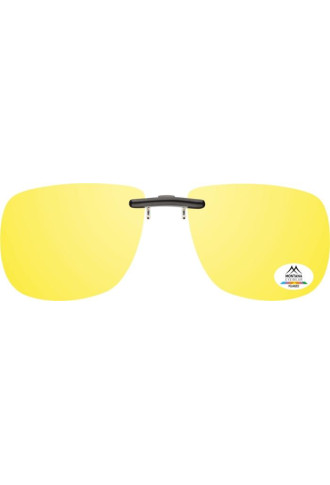 CLIP SOLAIRE Polarisé POUR MONTURE METAL C12C - Jaune - lunettes clip-on & sur-lunettes - contactopharma