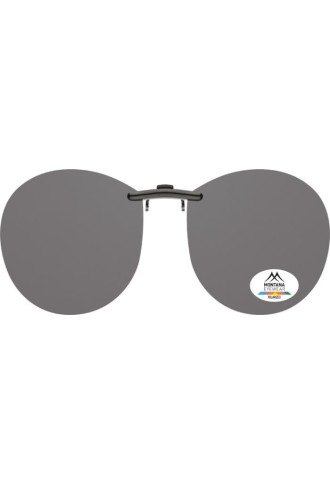 CLIP SOLAIRE POLARISé POUR MONTURE METAL C14 - Gris fumé - lunettes clip-on & sur-lunettes - contactopharma