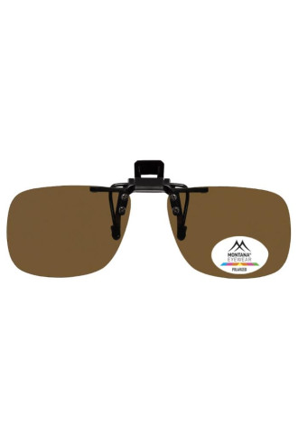CLIP SOLAIRE POLARISE RELEVABLE 1970 - BRUN - lunettes clip-on & sur-lunettes - contactopharma