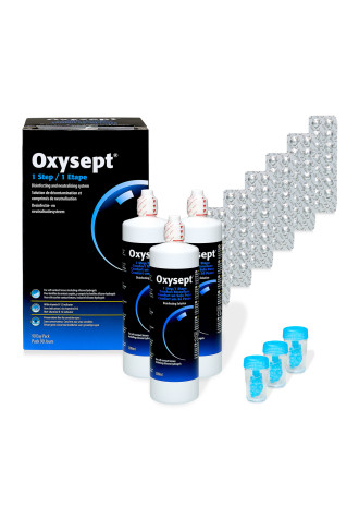 Oxysept 1 étape Pack 3 mois - solution oxydante - contactopharma