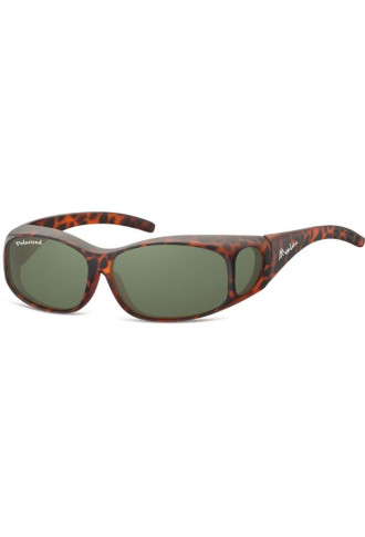 SUR-LUNETTES AVEC POCHETTE ET ETUI MFO1 - Ecaille + G15 Polarisé - lunettes clip-on & sur-lunettes - contactopharma