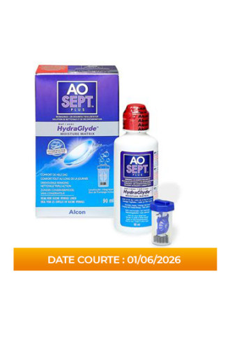 Aosept plus with HydraGlyde 90ml (DATE COURTE) - solution oxydante - contactopharma