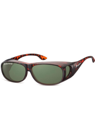 SUR-LUNETTES AVEC POCHETTE ET ETUI FO2 - Ecaille brillant + G15 Polarisé - lunettes clip-on & sur-lunettes - contactopharma