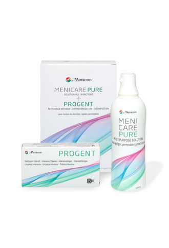 Menicare Pure Pack 1+1 - solution pour lentilles rigide - contactopharma