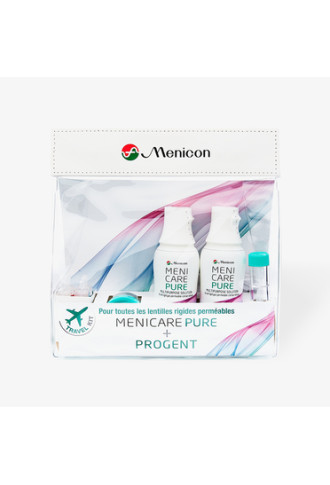 Menicare Pure Travel Kit - solution pour lentilles rigide - contactopharma