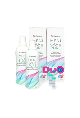 Menicare Pure Duo Pack - solution pour lentilles rigide - contactopharma