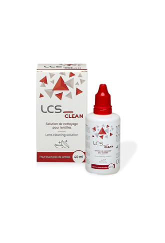 LCS Clean - flacon 40 ml - déprotéinisassions lentilles - contactopharma