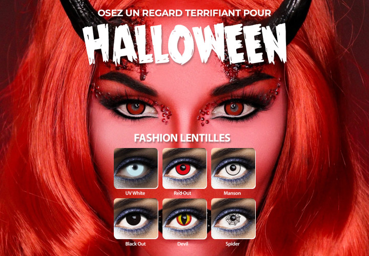 Lentilles fantaisie sans correction et accessoires